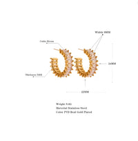 Aurora Ice AAA CZ Hoop Earrings