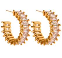 Aurora Ice AAA CZ Hoop Earrings