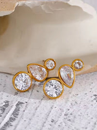 Aurora Ice AAA CZ Stud Earrings