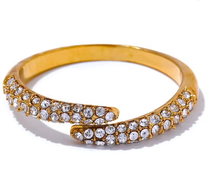 Aurora Ice Adjustable Thin CZ Ring