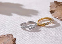 Aurora Ice Adjustable Thin CZ Ring