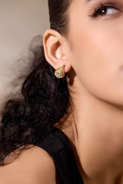 Aurora Ice Water Drop Stud Earrings