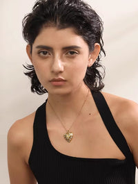 Aurora Ice Heart Pendant Necklace