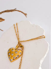 Aurora Ice Heart Pendant Necklace