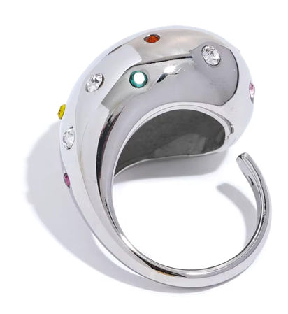 Aurora Ice Chunky CZ Ring