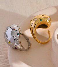 Aurora Ice Chunky CZ Ring