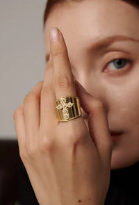 Aurora Ice Cross CZ Ring