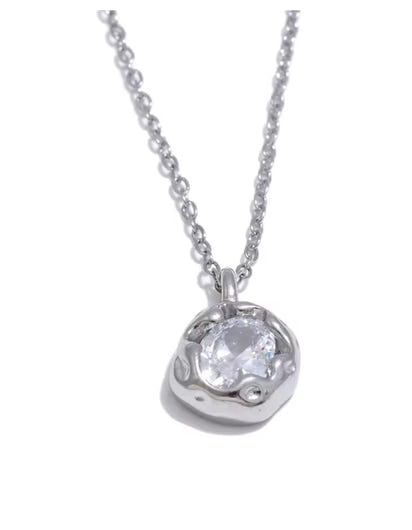 Aurora Ice CZ Pendant Necklace
