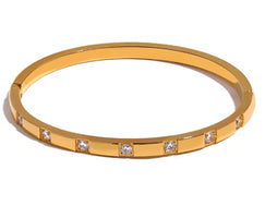 Aurora Ice CZ Wrist Bangle Bracelet