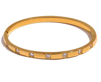 Aurora Ice CZ Wrist Bangle Bracelet