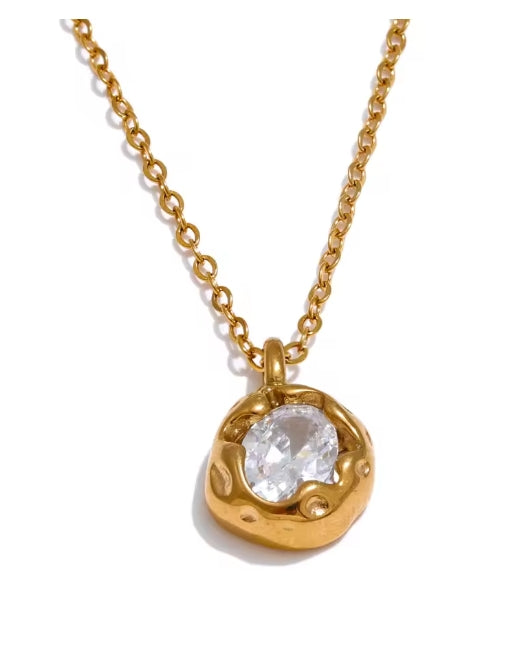 Aurora Ice CZ Pendant Necklace