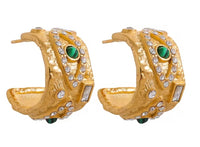 Aurora Ice Eye Geometric Huggie Earrings