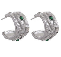 Aurora Ice Eye Geometric Huggie Earrings