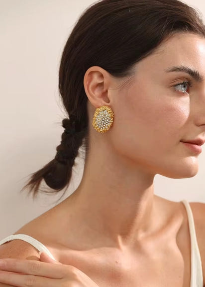 Aurora Ice Geometric Clip-On Earrings