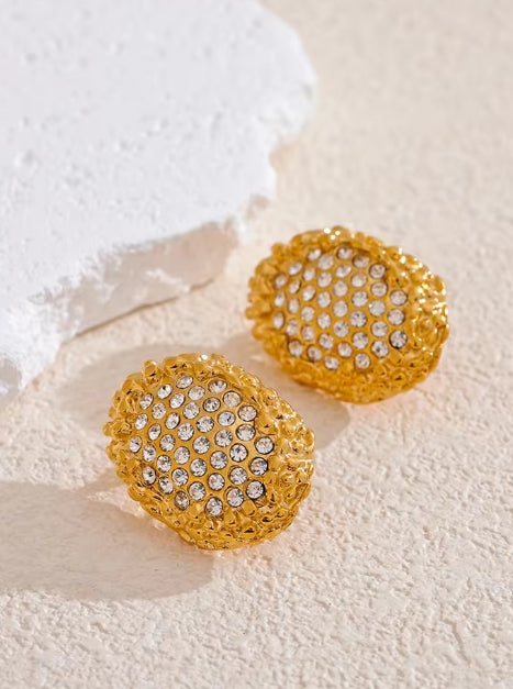 Aurora Ice Geometric Clip-On Earrings