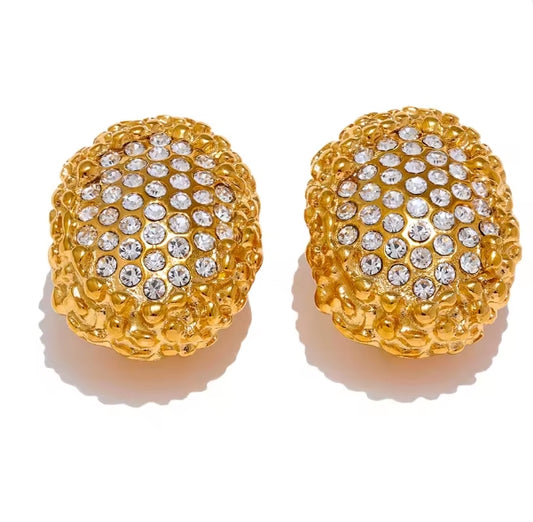 Aurora Ice Geometric Clip-On Earrings