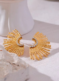 Aurora Ice Geometric CZ Stud Earrings