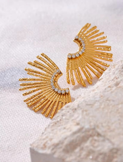 Aurora Ice Geometric CZ Stud Earrings