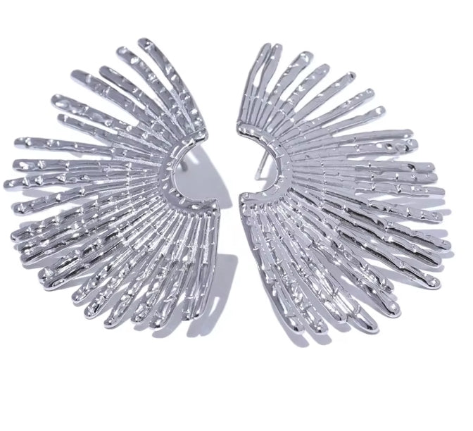 Aurora Ice Geometric CZ Stud Earrings