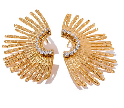 Aurora Ice Geometric CZ Stud Earrings