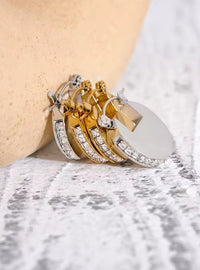 Aurora Ice Luxury Rhinestone Hoop Earrings