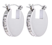Aurora Ice Luxury Rhinestone Hoop Earrings