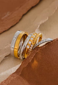 Aurora Ice Minimalist CZ Thin Ring