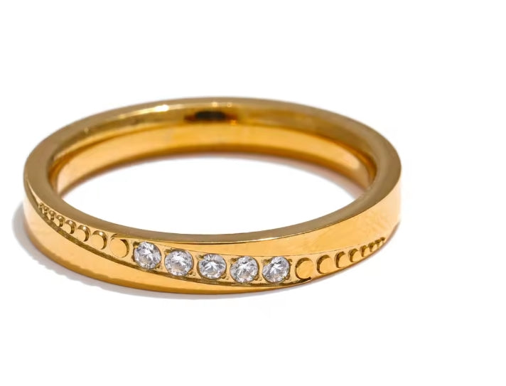 Aurora Ice Minimalist CZ Thin Ring