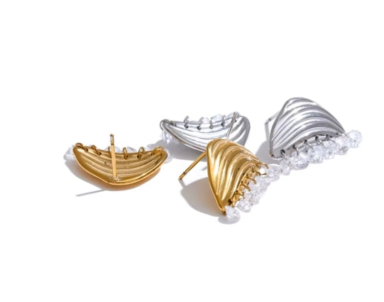 Aurora Ice Geometric Drop AAA CZ Earrings