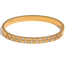Aurora Ice Wide CZ Bracelet Bangle