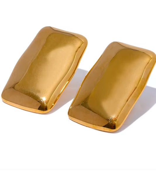 Aurora Ice Rectangle & Square CZ Stud Earrings