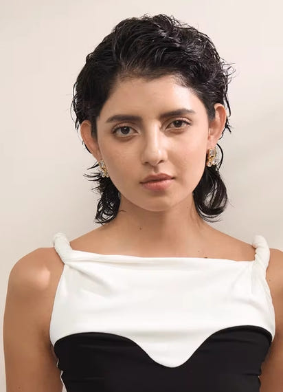 Aurora Ice Teardrop Square CZ Stud Earrings