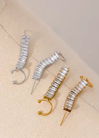 Aurora Ice Luxury CZ Clip-On Earrings