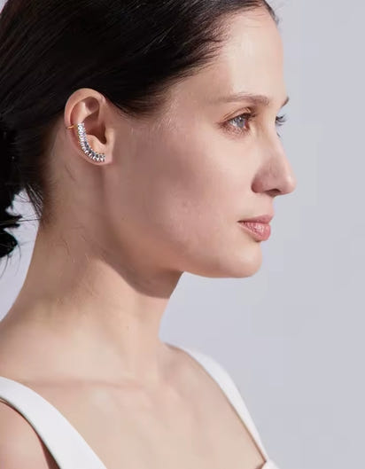 Aurora Ice Luxury CZ Clip-On Earrings