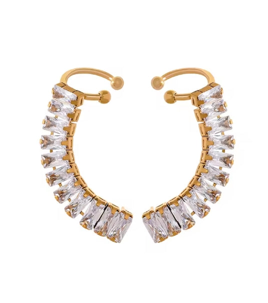 Aurora Ice Luxury CZ Clip-On Earrings