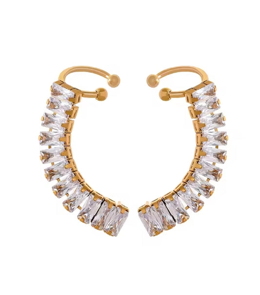 Aurora Ice Luxury CZ Clip-On Earrings