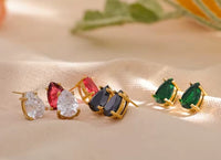 Aurora Ice Water Drop Stud Earrings