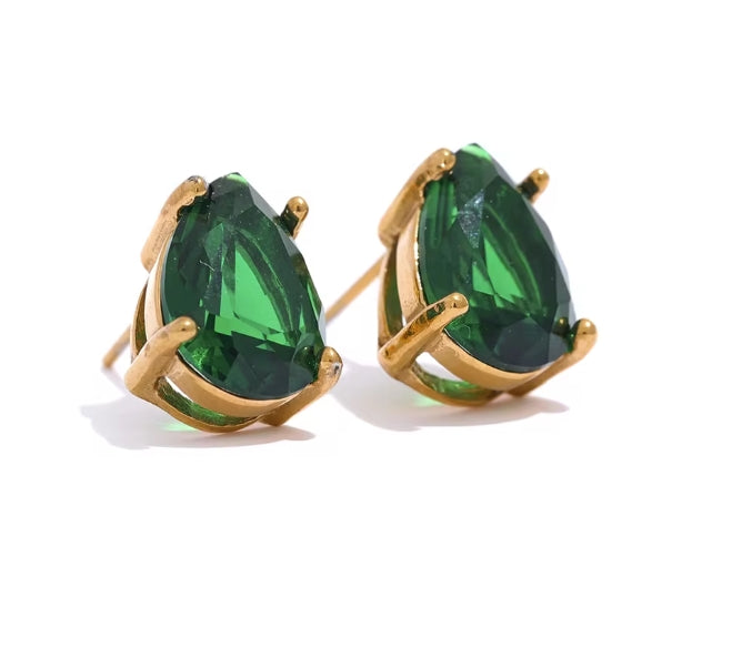 Aurora Ice Water Drop Stud Earrings