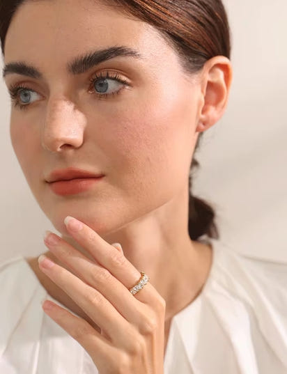 Aurora Ice Heart CZ Ring