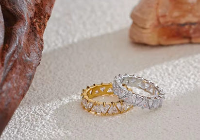 Aurora Ice Heart CZ Ring