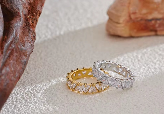 Aurora Ice Heart CZ Ring