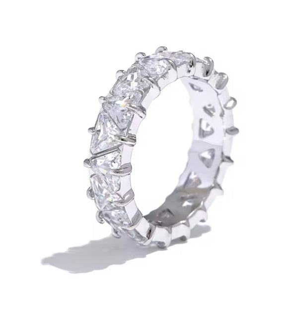 Aurora Ice Heart CZ Ring
