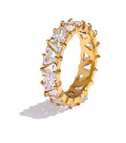 Aurora Ice Heart CZ Ring