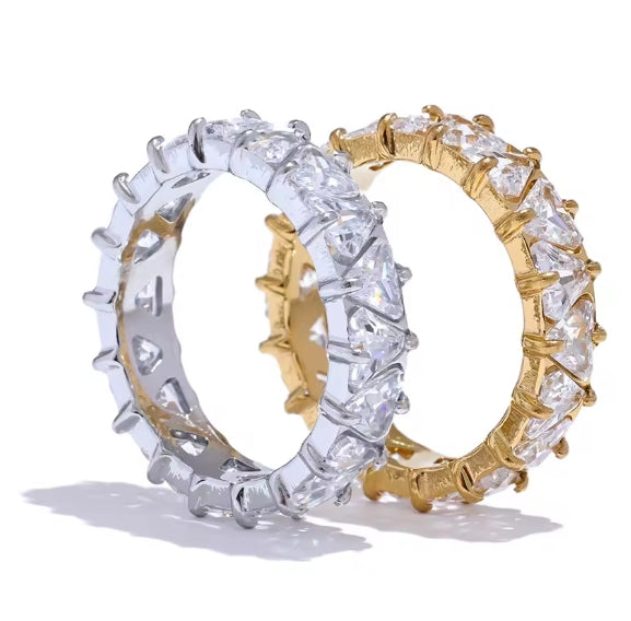 Aurora Ice Heart CZ Ring