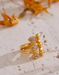 Aurora Ice Water Drop Ring