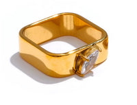 Aurora Ice Round & Square CZ Ring