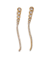 Aurora Ice Long Chain Hanging Earrings