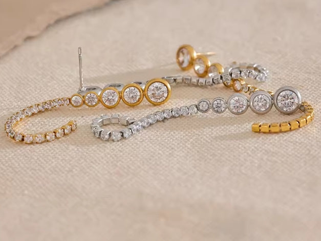 Aurora Ice Long Chain Hanging Earrings