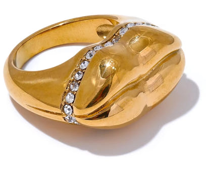 Aurora Ice Wide Band Lip Ring