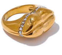 Aurora Ice Wide Band Lip Ring